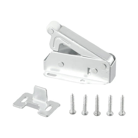 Spring Loaded Push To Open Door Catch Set, 2 Pack Touch Latch For Cabinets Cupboards Closets Attics And Hatches, Cold Rolled Steel