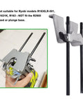 Premium Router Edge Guide Assembly For Seamless Woodworking Projects With Crisp Precision And Easy Install Design That Slides Right Onto Ryobi 18V One Plus Trimmers P601 P206 PCL424B PCL424 R2401 showing steel build and locking rod support.