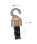 Grandfather Clock Replacement Weights And Shell Hook Kit For Vintage Restoration shown in metal with size dimensions