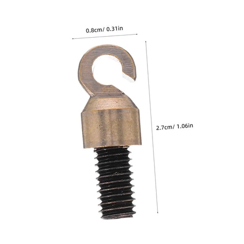Grandfather Clock Replacement Weights And Shell Hook Kit For Vintage Restoration shown in metal with size dimensions