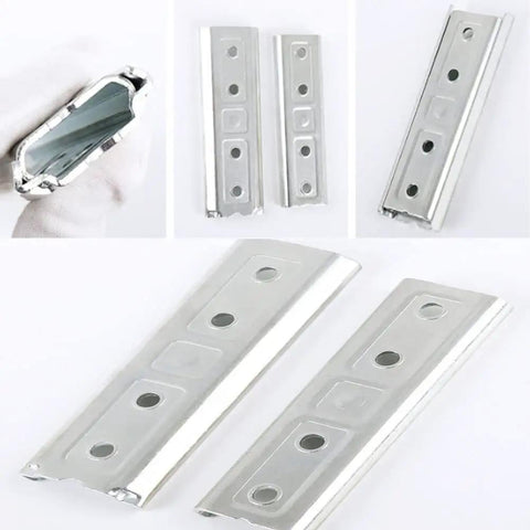 Heavy Duty Metal Sofa Connectors 4.7 Inch Interlocking Hangers Wall Mount Brackets shown from different angles.