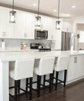 Modern kitchen with Built Tough White Shaker Wall Cabinet Featuring Two Doors And Super Smooth Soft Close Drawers.