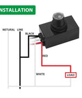 Installation diagram for Outdoor Photocell Light Sensor For Dusk To Dawn Lighting No Fuss Auto On Off Hard Wired Post Light Controller