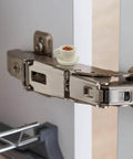 Whimsical Hot Cocoa Door Hinge Topper installed on metal hinge, showcasing a mini cup design for cozy cottage decor.