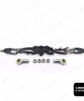 Badass Black Skull Shift Linkage For Harley Softail Models 6061 Billet Aluminum 12 Inch Length Extends To Sixteen Point Five Inches Center To Center Mounts Three Inches Longer Than OEM Durable Fit For Dyna Glide Flht Flhr Fxdwg, black skull linkage