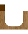 Side view of wood cut with Bowl And Tray Router Bit One Quarter Inch Radius Three Quarter Inch Cutting Diameter Five Eighths Inch Cutting Length