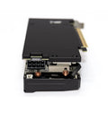 Close-up of Beefed-Up Aluminum GPU Backplate for GIGABYTE GeForce RTX 5060 and RTX 5050 OC Low Profile 8GB Cards, showing port alignment.