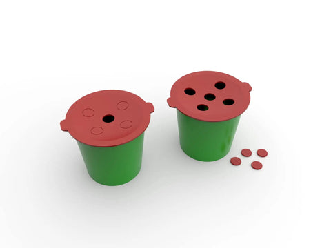 Reusable Keurig K Cup Pods For Rich Flavor And Easy Brew Works With 1.0 2.0 And K Supreme Multi Stream Eco Friendly shown with lids