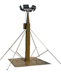 Beefy 10M Vehicle Mount Telescopic Mast For High Load Signal Lighting Equipment with multiple lights on industrial base