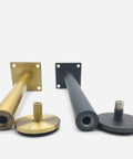 Adjustable 23.6 Inch Stainless Steel Furniture Legs Set Of 4 With Gold Finish Durable Replacement Legs For Sofa Table Cabinet Coffee Table And TV Stand Includes Screws Upgrade Your Setup, showing gold and black components.