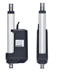 Heavy Duty Electric Linear Actuator Push Pull Motor Delivering DC 12v Kick With Four Thousand Newtons Of Raw Pull side view showing metal shaft and gears.