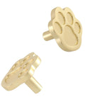 4 Pack Gold Paw Print Cabinet Knobs and Drawer Pulls Super Cute Claw Shape Zinc Alloy Handles with Screws, gold zinc alloy, paw design, 40mm