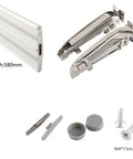 Top Rated Cabinet Hinge System With Damping Silent Slide Rails For Folding Wardrobes And Kitchen Doors, 580mm components.