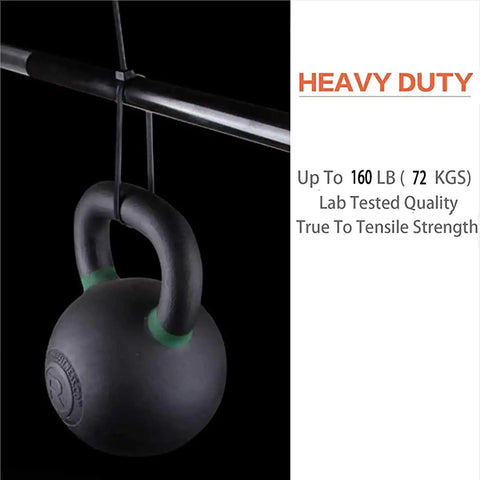 Heavy Duty 20 Inch Black Zip Ties securing kettlebell, showing strength of 160Lb tie wraps in outdoor use