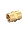 Beefy Brass 1/4 Inch NPT Female To 1/4 Inch NPT Female Hex Head Pipe Fitting Coupler for Air Compressor Hoses Industrial Grade