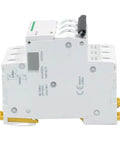 Pro Level Rock Solid Three Pole Fifty Amp Mini Circuit Breaker With Type D Curve and Heavy Hitter Industrial Switchgear side view