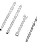 Heavy Duty Swage Lag Screw Cable Railing Kit With Stainless Steel 316 Left Right Thread includes wrench and drill bit