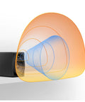 DM-50D Active 5-Inch Desktop Monitor Speaker Built For Home Studio And Club DJ Sets, showing sound wave projection.