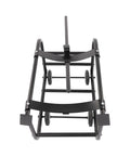 Heavy Duty Steel Drum Cradle Cart With Surefooted Wheels And Snappy Retractable Dump Bar from above, suitable for 55 gallon barrels.