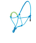 Lightweight Horse Rope Training Halter With Continuous Rope Reins No Breakable Hardware For Easy Use And Safe Handling, Pro Trainers Swear By It For Training And Towing, Super Comfortable Fit For Your Horse Blue