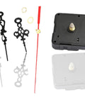 Easy Fit Quartz Clock Movement DIY Repair Kit for Wall Clocks showing black hands and ultra slim mechanism in black
