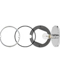 Disassembled parts of Marker Light Flush Mount Kit Without Glass Lens 1 Wire Universal Fit Durable Weatherproof Replacement