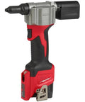 Killer Grade Cordless Rivet Tool Fits Milwaukee M12 12V Systems, compact design, durable hardened steel, ideal for metal fastening.