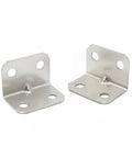 Two right angle corner brackets 1.57 x 1.18 inch, cold rolled steel, for furniture reinforcement, shelves and cabinets.