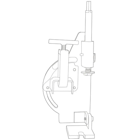 Technical drawing of aluminum pipe notcher 0-45 degree adjustable for 2 inch pipes and tubes, showing built-in protractor.
