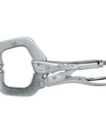 Front view of Vise Grip 6 Inch Locking C Clamp One Hand Operation With Adjustable Jaw Up To 2 Inches And 1.5 Inch Throat Depth For Auto Repair, Welding, Woodworking, Metalworking Durable Clamp