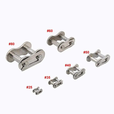 Built Like A Tank Stainless Steel Connecting Links For Eighty Pitch Roller Chains Swift Swap Master Connector assorted sizes