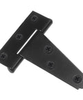 2 Inch T Strap Hinges Six Pack Heavy Duty Black Carbon Steel With Screws For Barn Doors Fences Cabinets Gates And Shutters