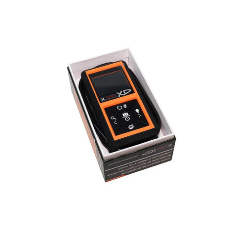 Long Reach Digital Borescope With 46 Inch Flexible Probe, 8.5mm Camera, device in packaging with buttons visible