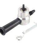 Beefy Dual Head Metal Nibbler Drill Attachment with cutter and wrench, ideal for precise sheet metal cutting, metalworking, heavy duty use