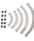 Top Shelf Router Corner Radius Template Set Heavy Duty Plastic Guides, 5 templates for precise cabinet curves.