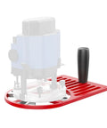 Rock Solid Universal Router Base Plate For Trimming Routers Fits Like A Glove 65 To 132 Mm Diameter thick aluminum base with detachable handle.