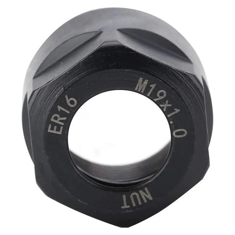 ER16 Collet Chuck Holder With Dynamic Balancing Nut And Metal Clamping Nut For Lathe Tool Fixing, showing M19 x 1.0 marking
