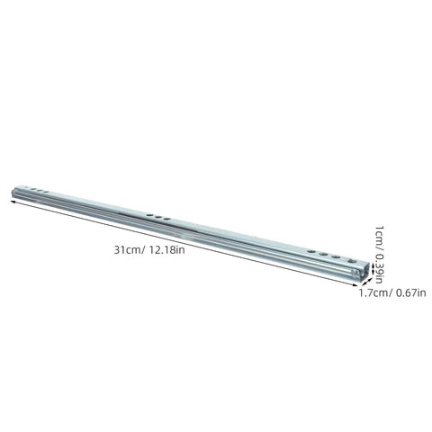 Two Way Drawer Slides Side Mount 4 Pack 12.2 Inch Full Extension Ball Bearing Drawer Runners in cold rolled steel