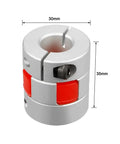 Plum Shaped Shaft Coupler 12Mm To 14Mm Adapter with Aluminum Alloy and Polyurethane, 30Mm Diameter, 35Mm Length