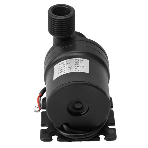 Ultra Quiet Brushless Water Pump 12V DC 30W Submersible And IP68 Waterproof Delivers 1000 GPH Flow With An 8ft Lift