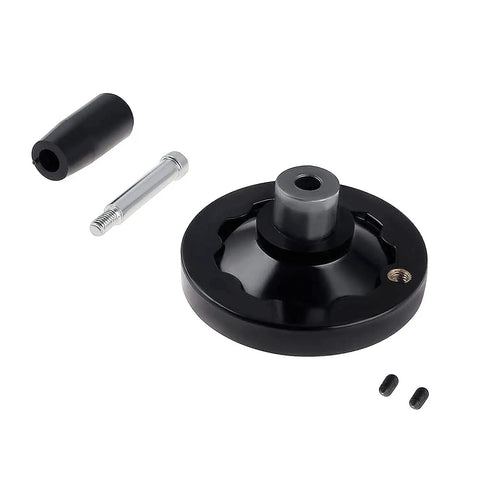 SFU1605 Ball Screw Kit hand wheel, steel finish, part of 250mm travel kit for milling machines, smooth finish components shown