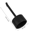 Close-up image of a black plastic T-shaped wrench for lamp socket removal, part of the Six Piece T Shaped Plastic Wrench Set for Quick Lamp Holder Socket Ring Removal.