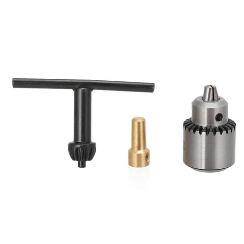 Versatile Mini Drill Chuck With 1/8 Inch Shaft For Lathes And Electric Drills Including Chuck Key, Built Tough From Carbon Steel And Brass