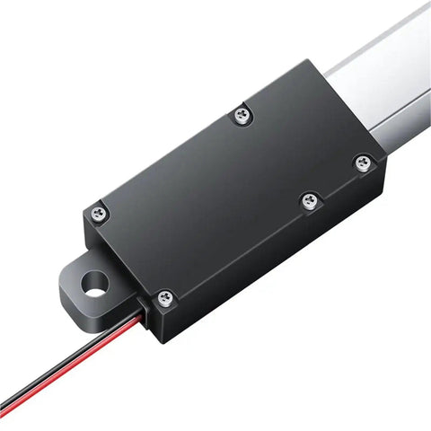 Close-up view of Compact DC 12V Linear Actuator Delivering Buttery Smooth Motion With 10mm Stroke And Solid 70N Push Power.