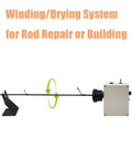 Rod Dryer For Rod Building And Epoxy Drying Wrapping And Winding tool with iron stand and rubber chuck, pro gear for anglers.