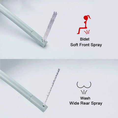 Self Cleaning Dual Nozzle Bidet Seat With Non Electric Operation Separate Front And Rear Cleaning Natural Water Spray