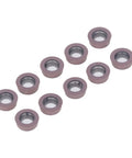 10 Piece Carbide Turning Insert Set For CNC Lathe Milling Machine Tools easy install compact design durable cutter kit close-up view of inserts