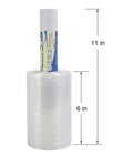 Top Shelf Clear Stretch Wrap 6 Inch By 1000 Feet Plastic Roll for Moving and Shipping, heavy duty design.