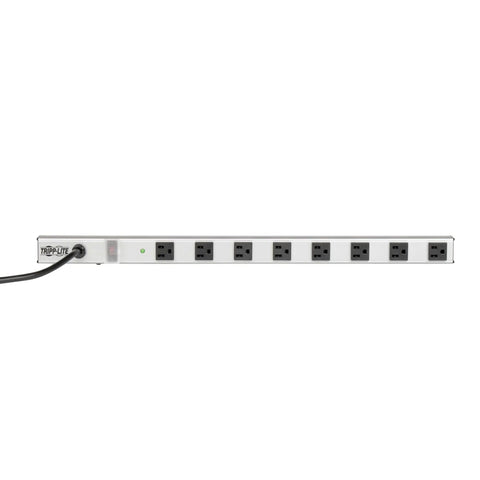 8-Outlet Surge Protector Power Strip With 6-Foot Cord, Metal Housing, 24-Inch Length, Heavy-Duty Build For Computers, Test Equipment, And Tools