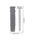 Heavy Duty Drywall Anchors And Carbon Steel Screws Kit 6 Piece Set Rust Resistant And Oxidation Resistant Great For Air Conditioning Hangers And TV Wall Mount Installations, 5cm